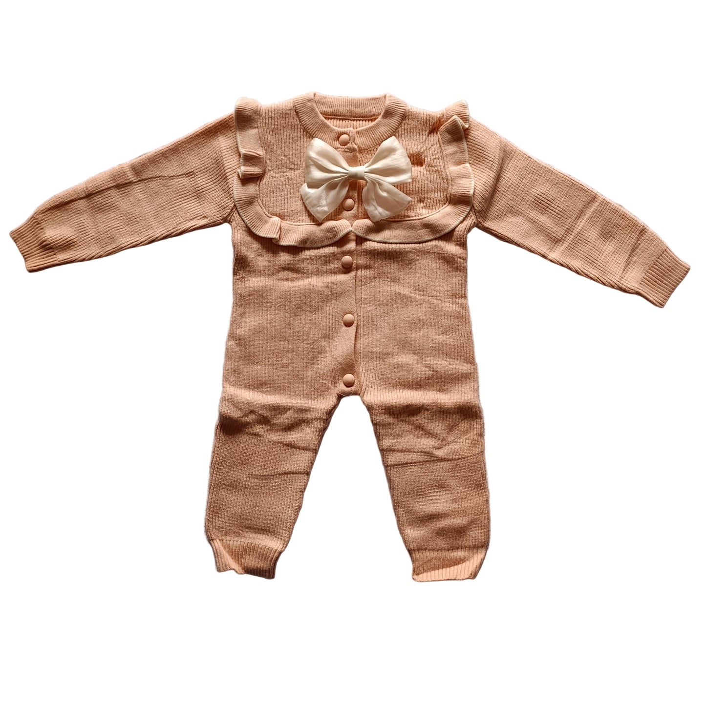 ROMPER KNITTED (WITH BOW)