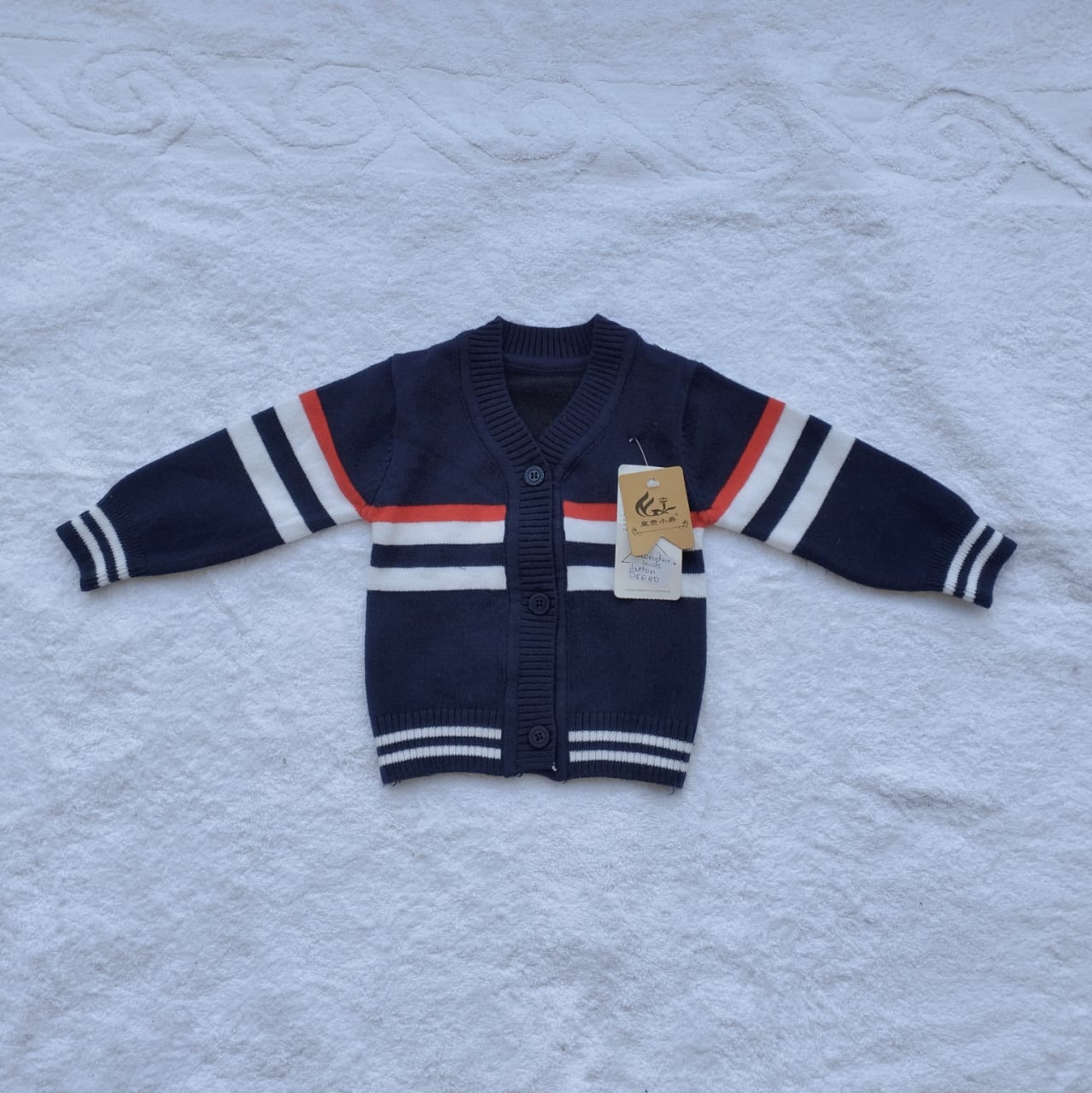 SWEATER KIDS BUTTON (STRIPES)