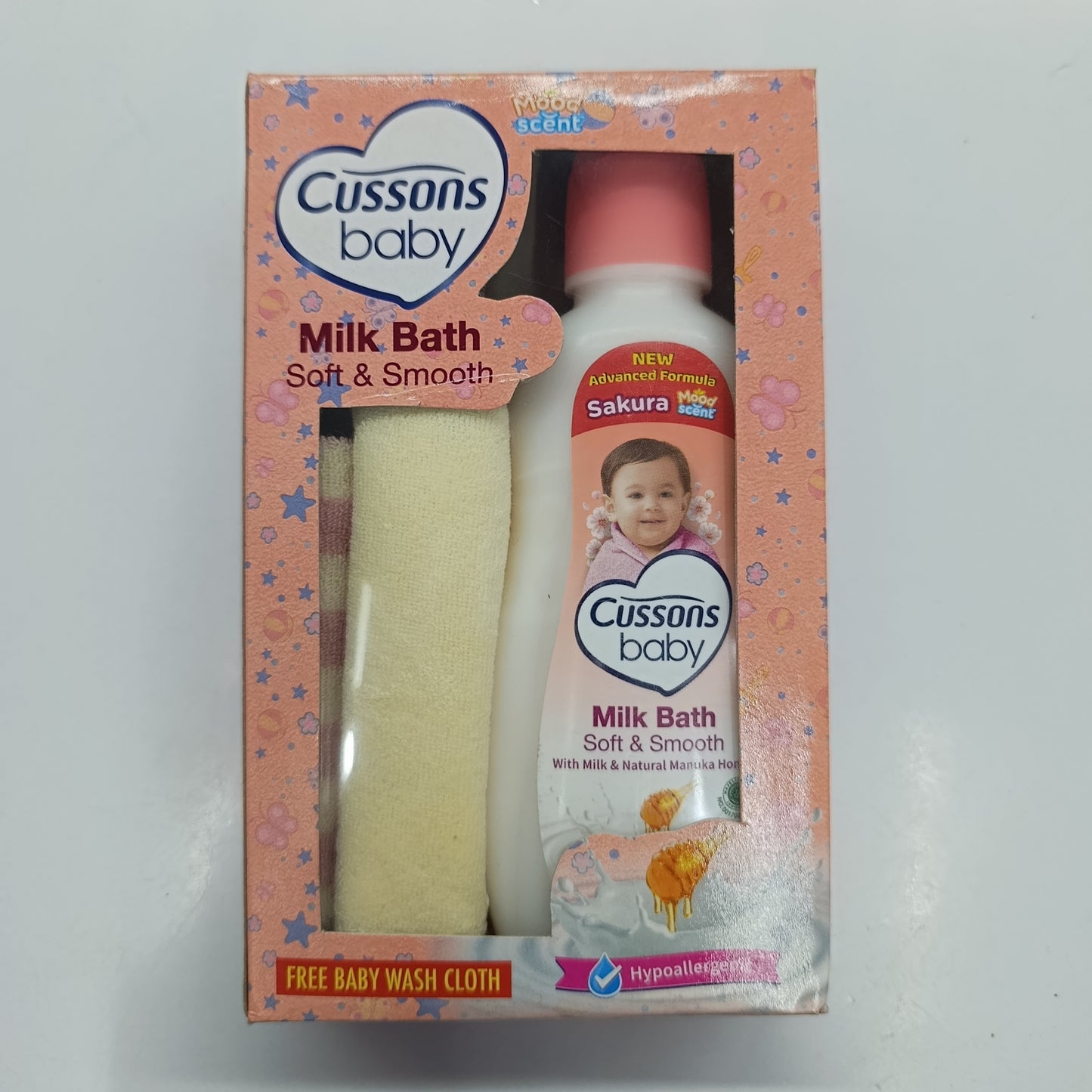 MILK BATH S&S 200ML/WASHCLOTH