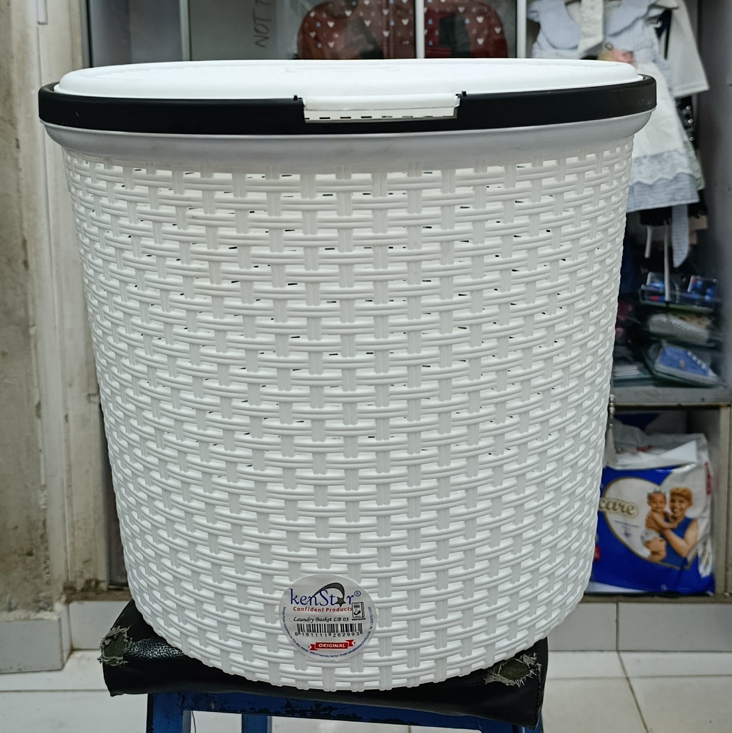 BUCKET LAUNDRY ROUND WHITE