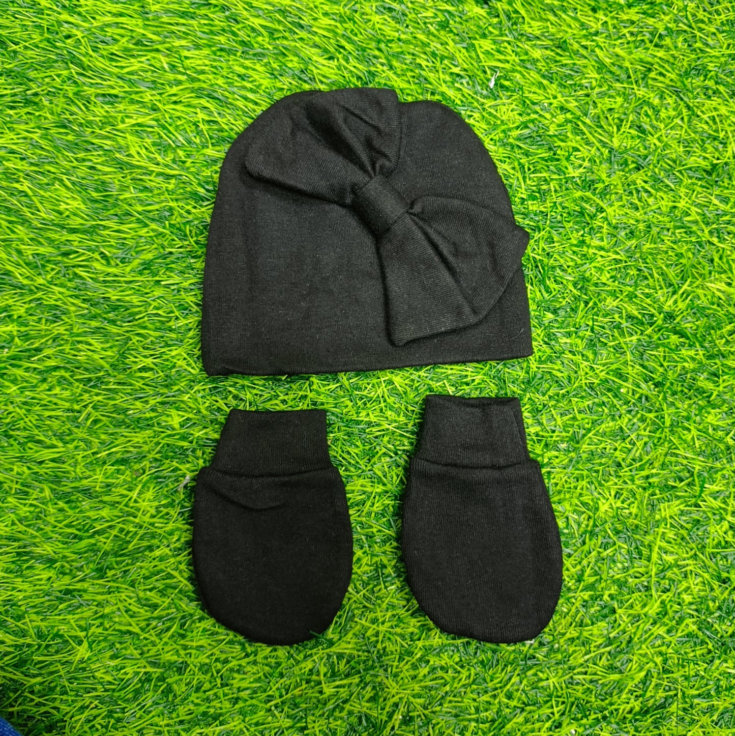 CAP COTTON SET/MITTENS
