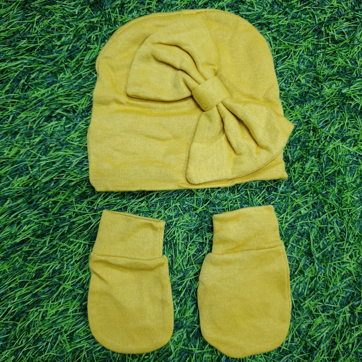 CAP COTTON SET/MITTENS