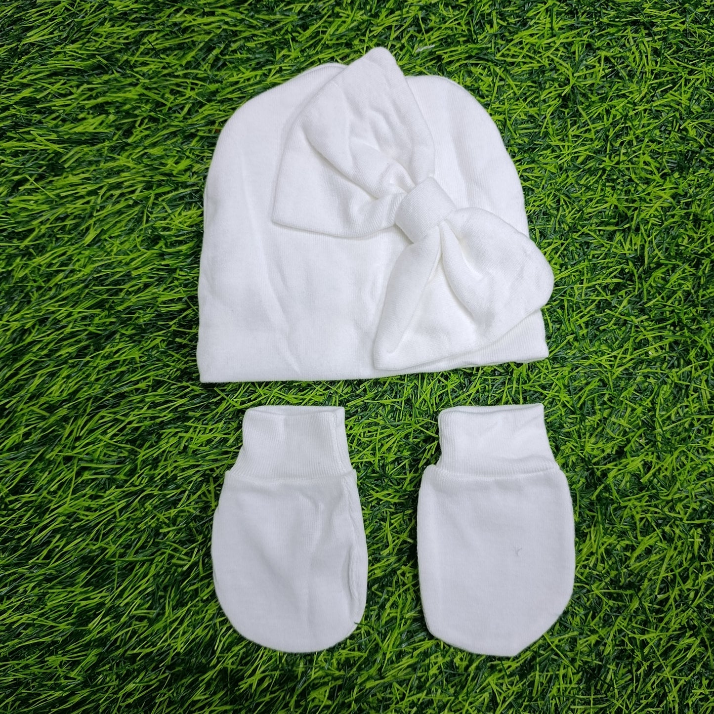 CAP COTTON SET/MITTENS