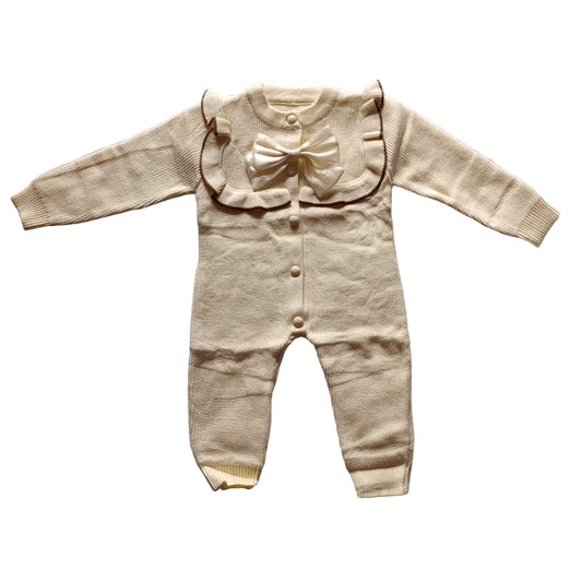 ROMPER KNITTED (WITH BOW)