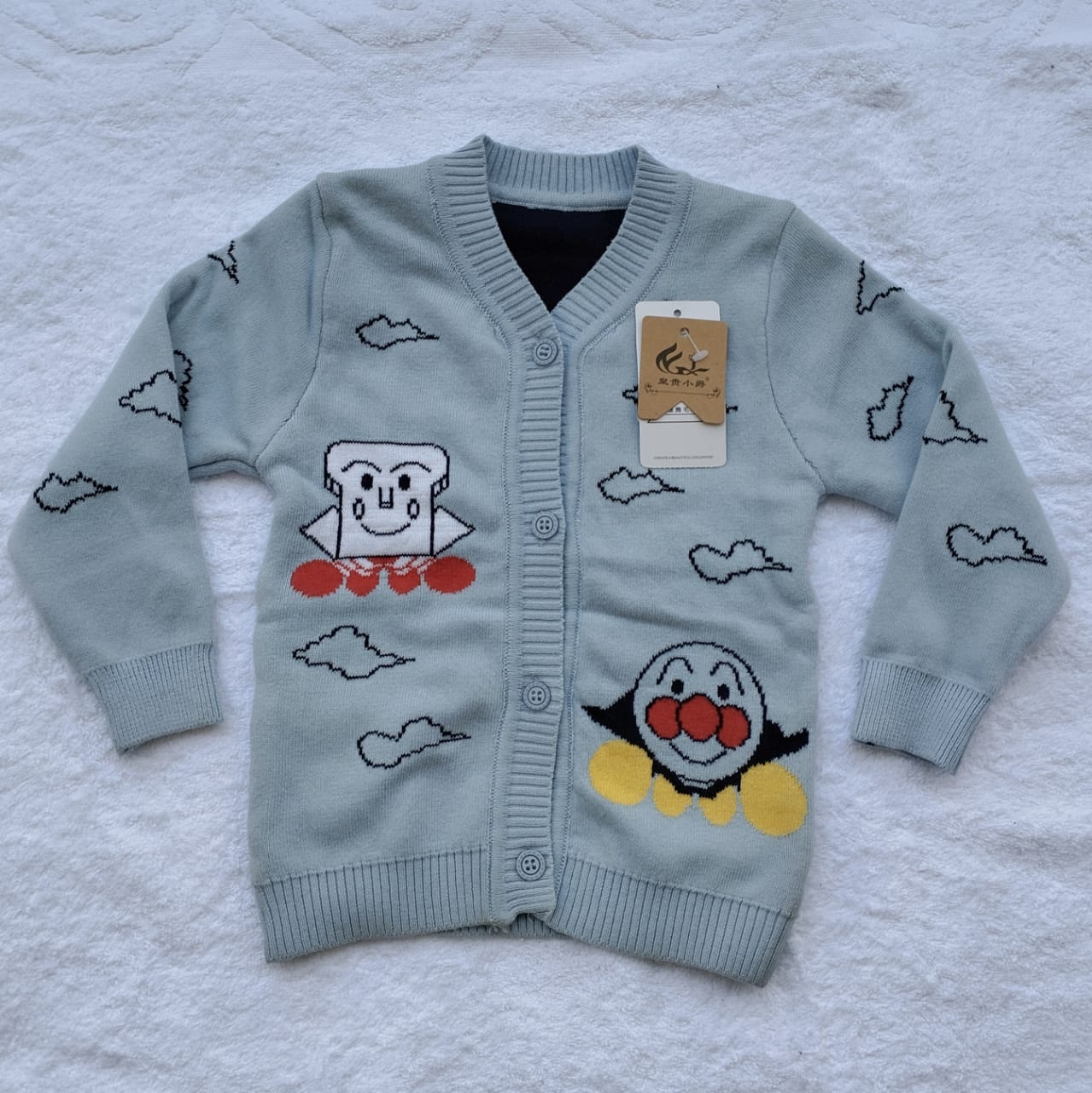 SWEATER KIDS BUTTON (CLOUD)