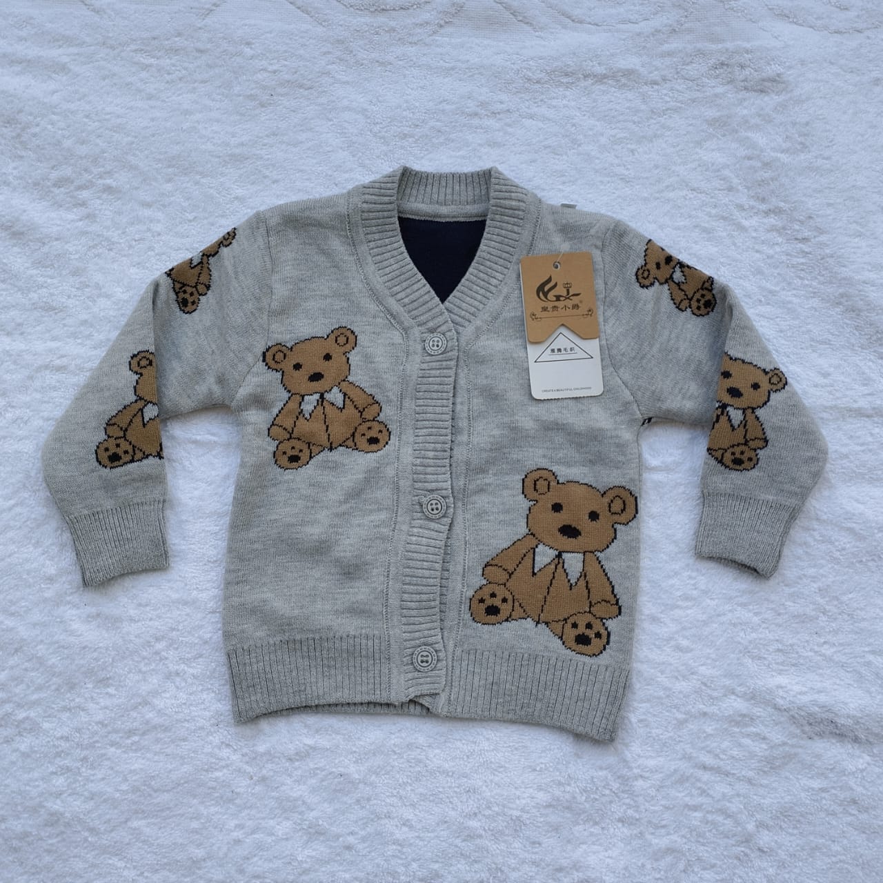 SWEATER KIDS BUTTON (BEAR)