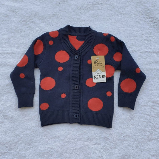 SWEATER KIDS BUTTON (DOTTED)