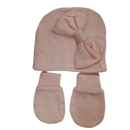 CAP COTTON SET/MITTENS
