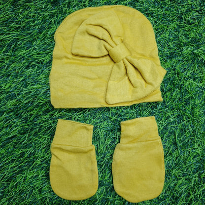 CAP COTTON SET/MITTENS