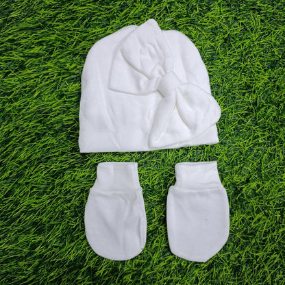 CAP COTTON SET/MITTENS
