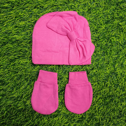 CAP COTTON SET/MITTENS