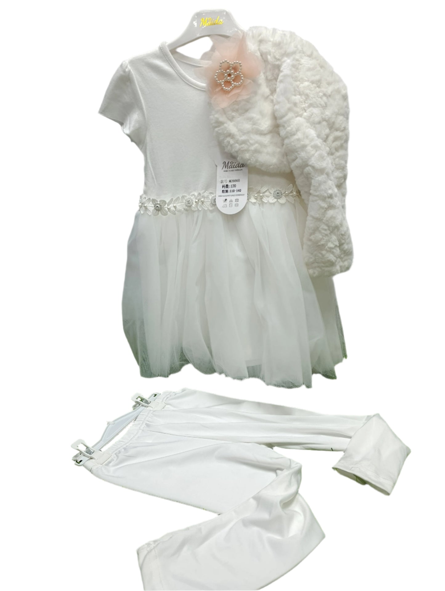 DRESS FANCY WHITE 3PC