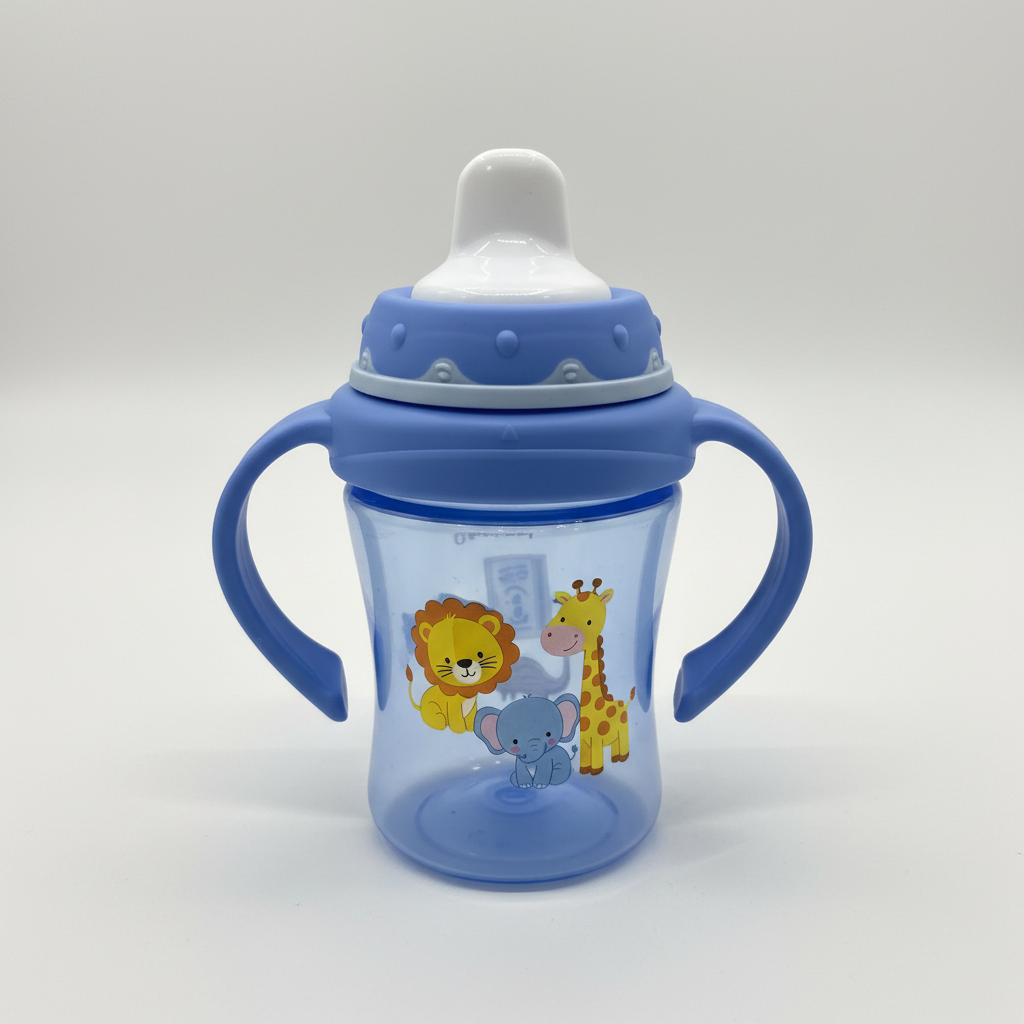 Blue Polka Dot Toddler Sippy Cup