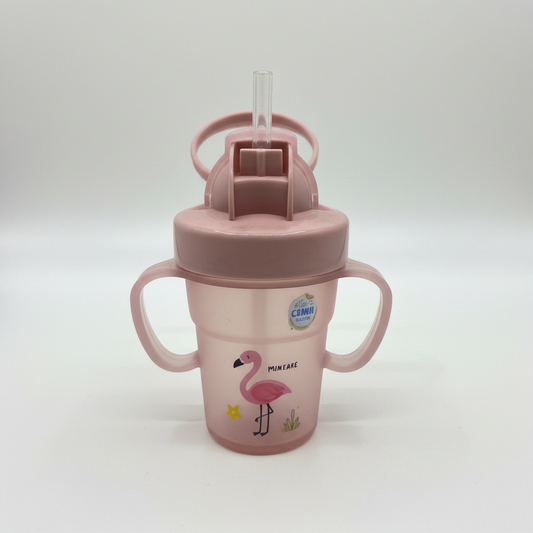 Pink Flamingo Toddler Straw Cup