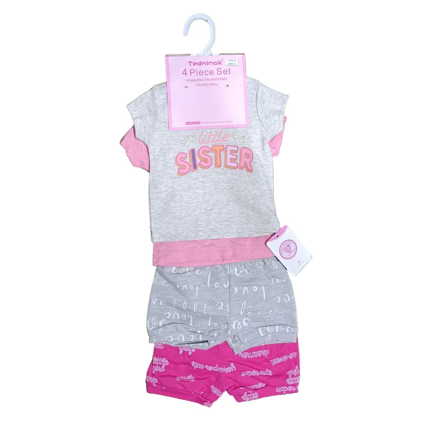 4PC SET ( SHORTS AND T-SHIRTS)