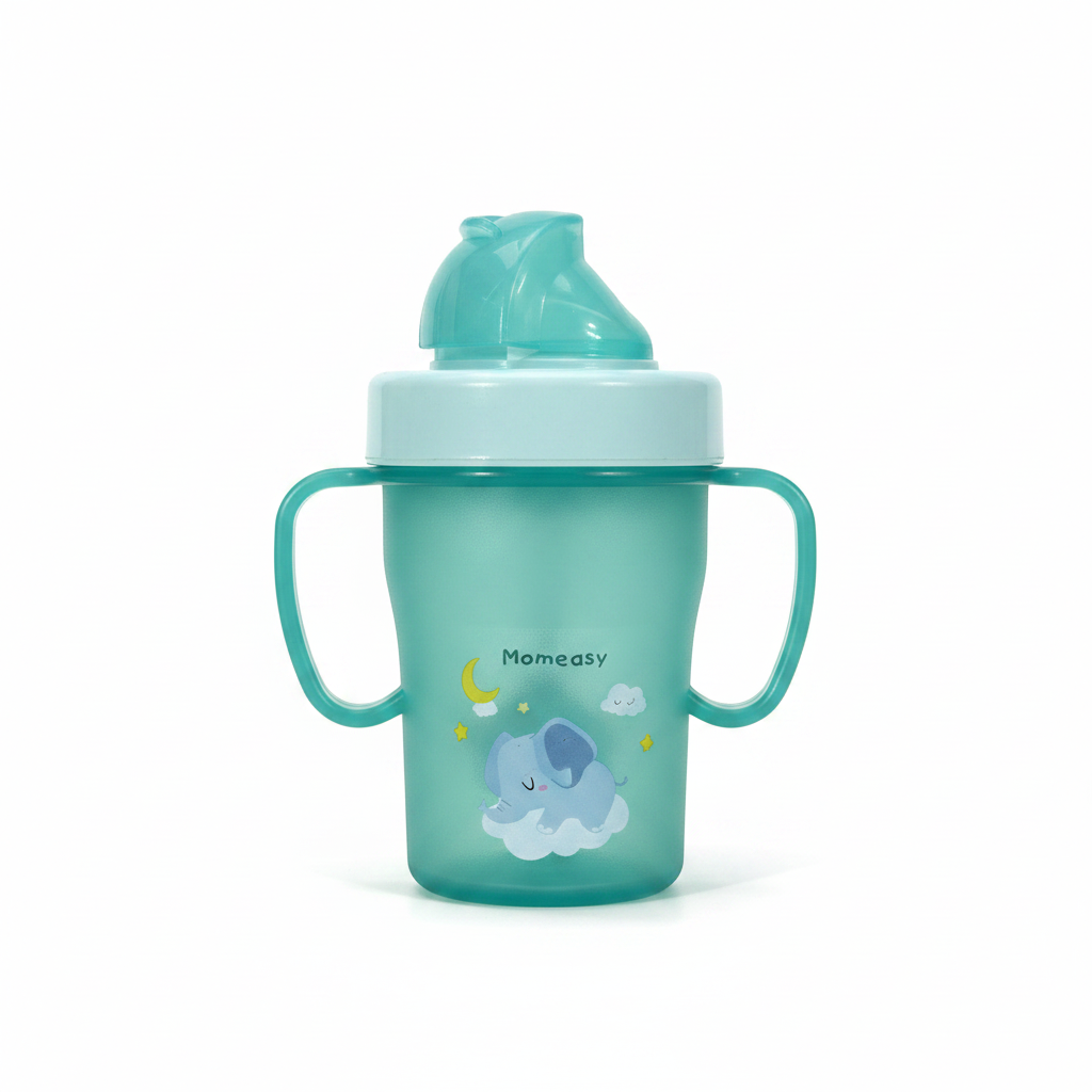 Teal Elephant Moon Momeasy Sippy Cup