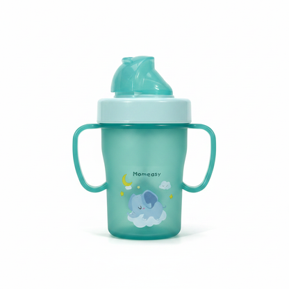 Teal Elephant Moon Momeasy Sippy Cup