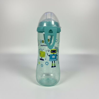 Teal Robot Kids Bottle