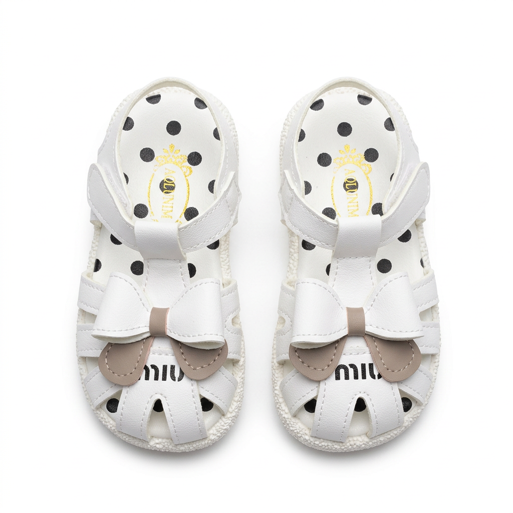 White-background sandals product photo 2